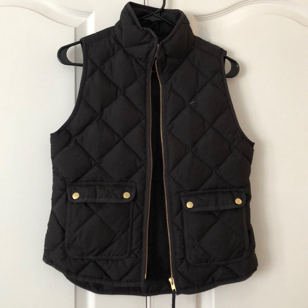 PRICE DROP! JCrew quilted down vest. Black Size PS